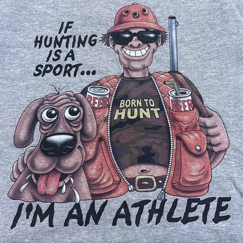 Vintage 00’s funny graphic hunting tee - Picture 3 of 4